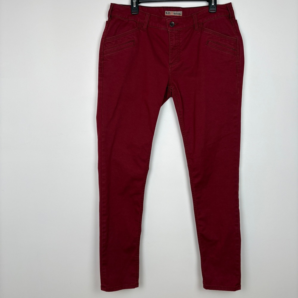 5.11 Tactical Womens Wyldcat Slim Fit Straight Leg Pants 16 Long Red Utility
